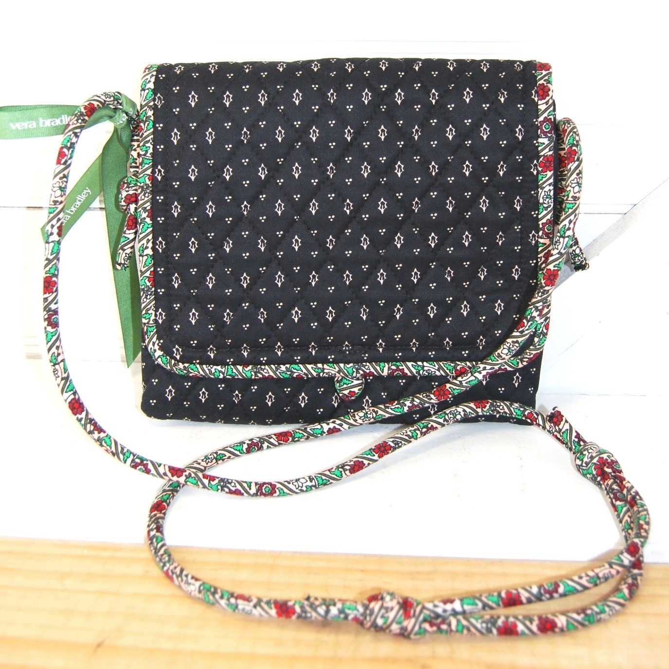 Vera Bradley Crossbody Bag Baird Hipster Cotton Holly Days Adjustable Quilted